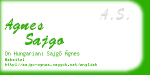 agnes sajgo business card