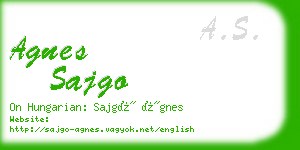 agnes sajgo business card